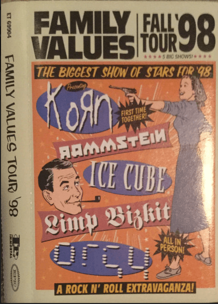 Family Values Tour 1998 cassette tape