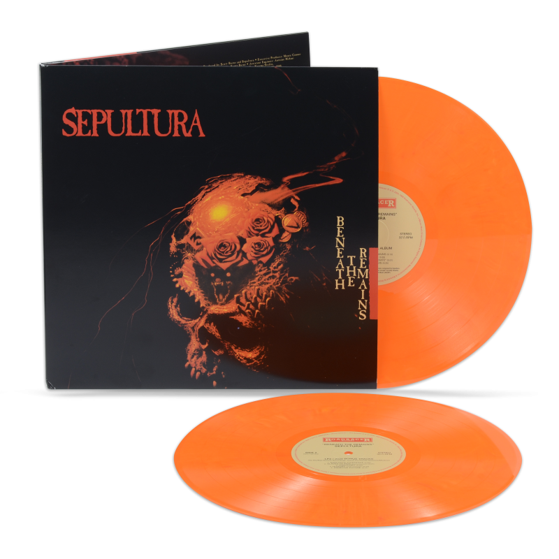 SEPULTURA 33 RPM 12 inch - Beneath The Remains 2LP ORANGE & YELLOW VINYL LMTD SEALED